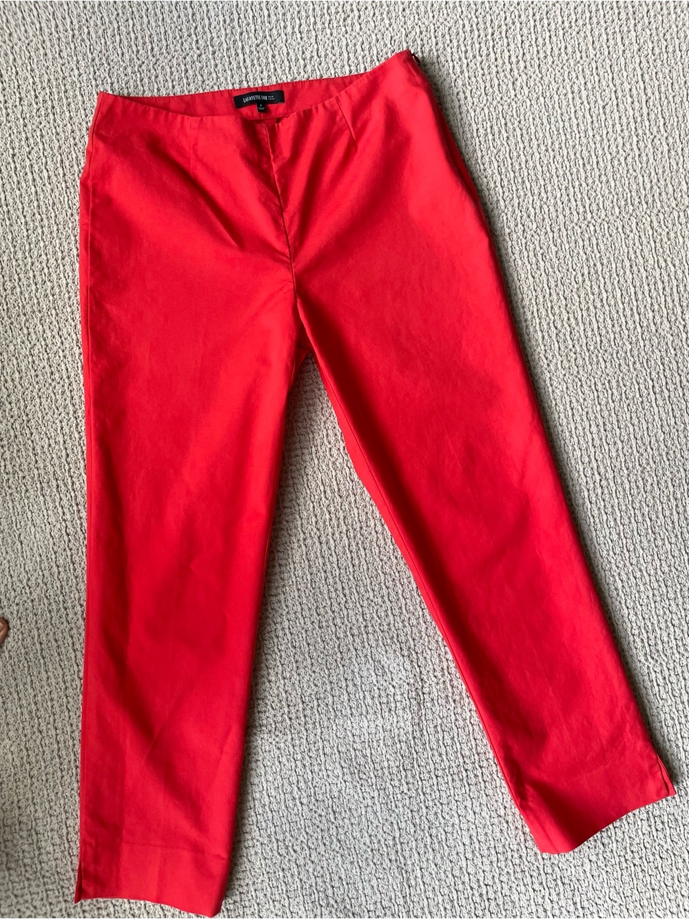 Lafayette 148 New York Red Cropped Ankle Pants Size 2